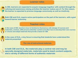 CBI And CLIL PPT