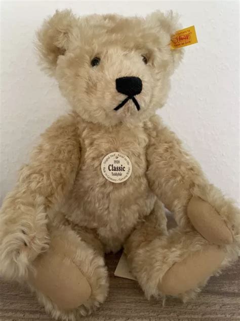 Steiff Classic Teddyb R Mohair Hellblond Cm Mit Stimme Eur