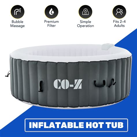 Co Z Large Indoor Portable Spa Person Ft Inflatable Hot Tub Pool With Massage Jets And