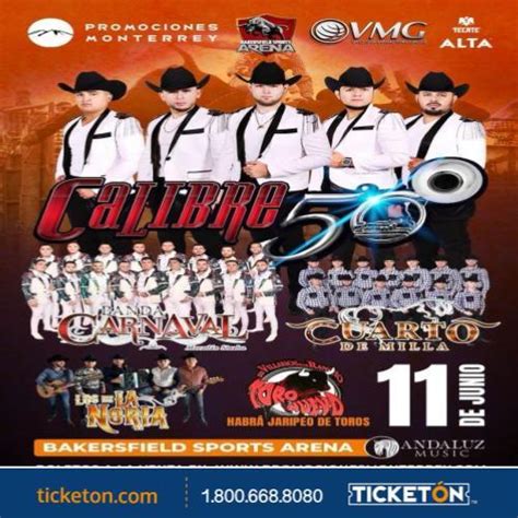 Calibre 50, Banda Carnaval y Mas-Bakersfield Sports Arena Tickets ...