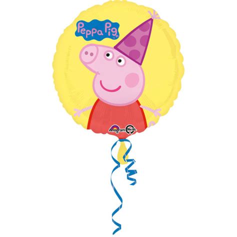 Standard Peppa Pig Foil Balloon Round S60 Bulk 43cm Amscan Europe