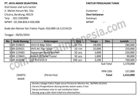 Detail Contoh Nota Pembelian Atk Koleksi Nomer 30