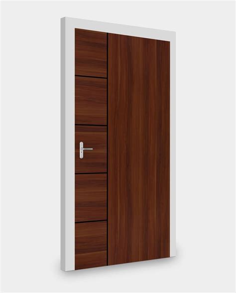 Interior Mm Dark Brown Pine Wood Laminated Door For Home At Rs