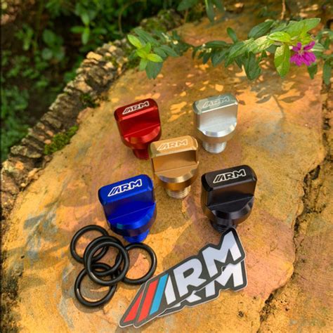 Jual Tutup Oli Gardan Full CNC Yamaha Engine Oil Cap Hitam Kota