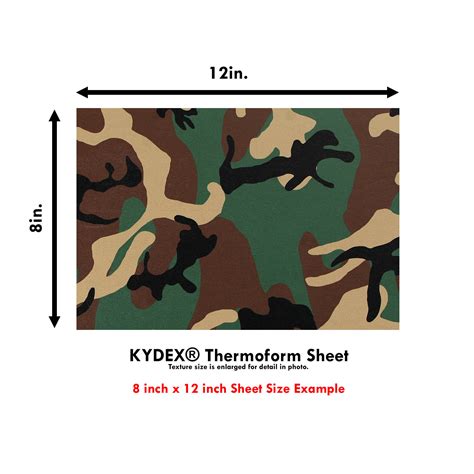 Kydex Sheet Woodland Camo Infused In X In