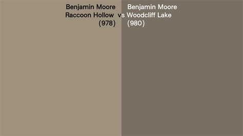 Benjamin Moore Raccoon Hollow Vs Woodcliff Lake Side By Side Comparison