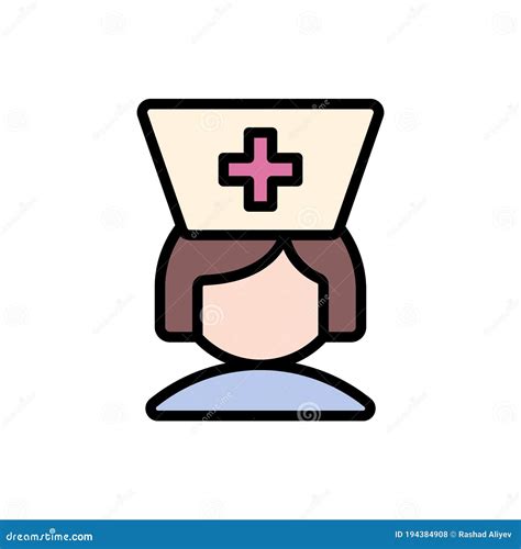 Nurse Retirement Home Icon Simple Color With Outline Vector Elements