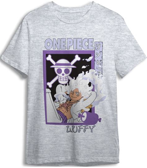 Camiseta One Piece Luffy Skull Gris