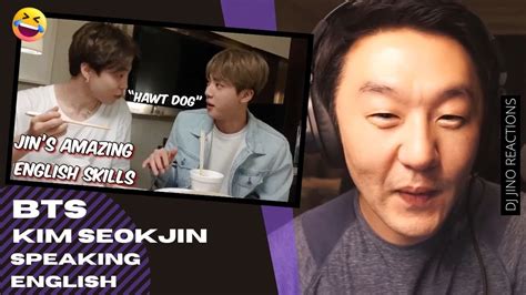 Dj Reaction To Kpop Bts Jin Speaking English Youtube