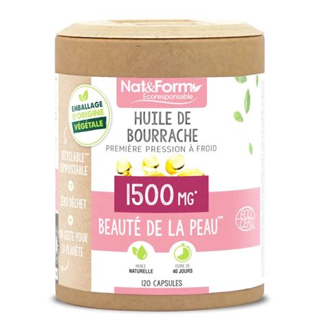 Huile de Bourrache en Capsules Beauté de la peau Nat Form