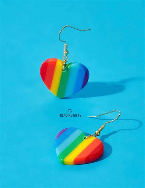 Pride Earrings Rainbow Earrings Lgbt Earrings Lgbtq Etsy