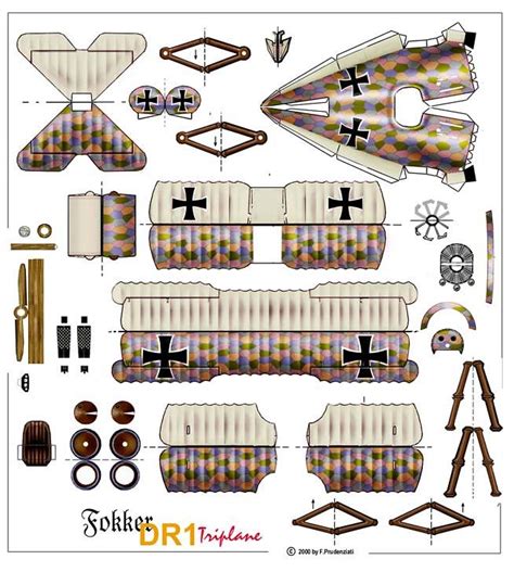 Fokker DR1 Triplane In 2020 Paper Airplane Models Paper Models