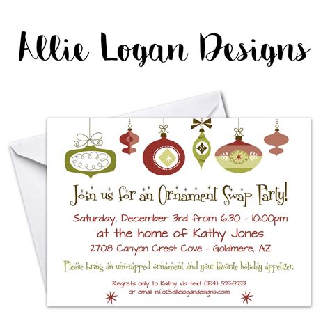 Ornament Swap Holiday Party Invitation