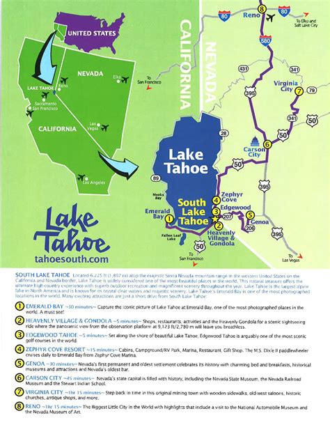 South Lake Tahoe Map Of Hotels Maping Resources