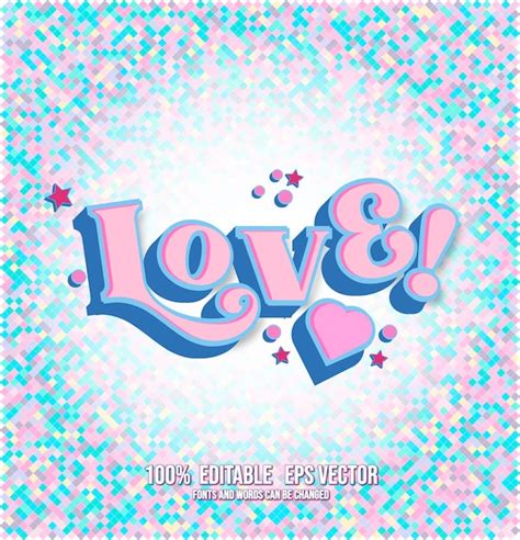 Premium Vector Love Lettering With Editable Text