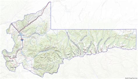 Map of Summit County, Utah - Thong Thai Real