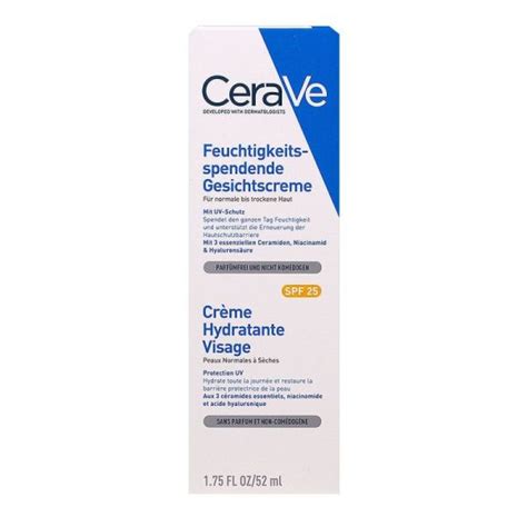 Cerave Crème Hydratante Visage Spf25 Jour 52ml Peaux Normales