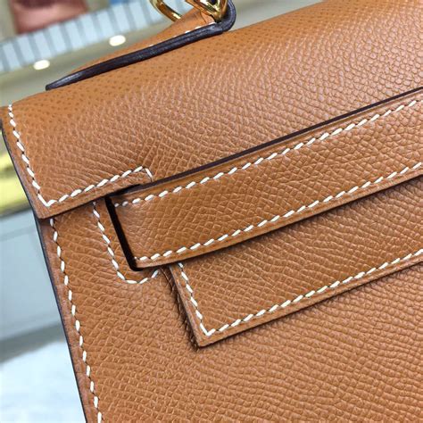 Hand Stitching Hermes Kelly28CM CK37 Brown Original Epsom Calfskin