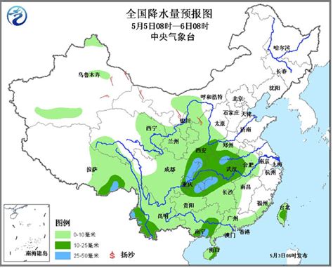 气象局西南华南等地有中到大雨 地震灾区多阴雨