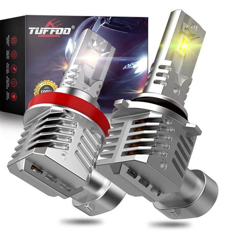 TUFFOO 2PCS 6000Lm H8 H9 H11 H16 Car LED Fog Lights 9005 HB3 9006 HB4