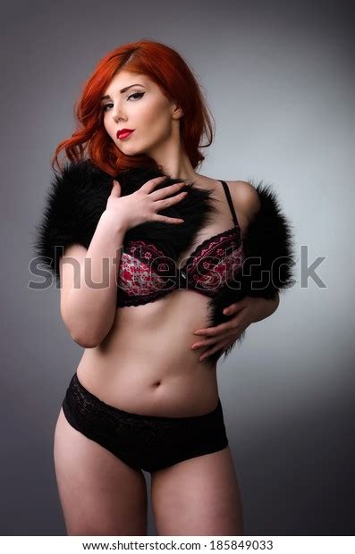 Sexy Plus Size Model Posing Lingerie Stock Photo 185849033 Shutterstock