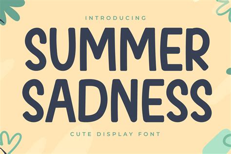 Summer Sadness Font By Okevector · Creative Fabrica