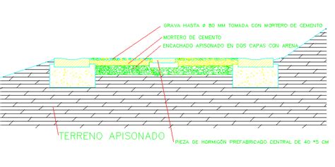 Seccion Constructiva De Firme Calzada Exterior En Autocad Librer A Cad