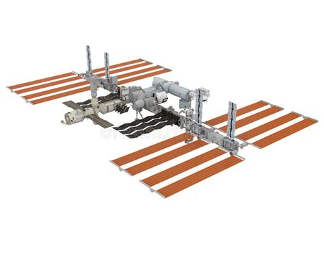 International Space Station Isolated Stock Illustration Illustration