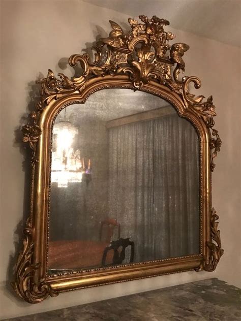 Miroir Style Baroque Bois Tendre Milieu Du Xixe Catawiki