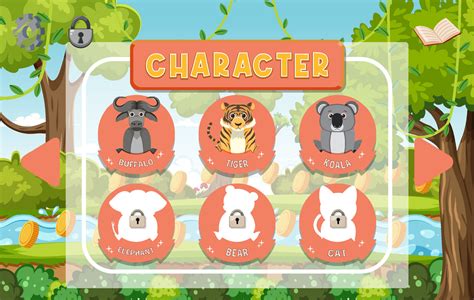 Wild animals game character 8618764 Vector Art at Vecteezy