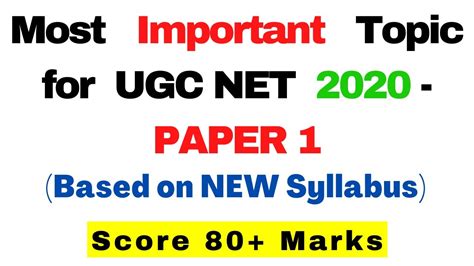 Most Important Topic For Net Paper Ugc Net Score Marks