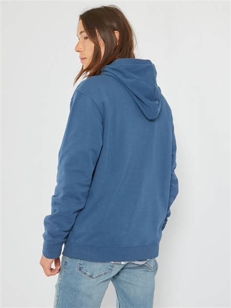 Sweat En Molleton Avec Capuche Bleu Kiabi