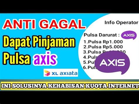 Cara Pinjam Pulsa Axis Dengan Mudah Kode Dial Paket Internet Axis