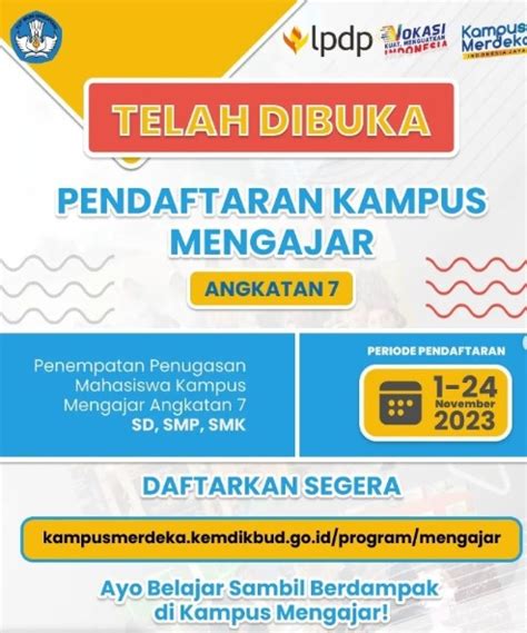 Info Pendaftaran Program Kampus Mengajar Angkatan