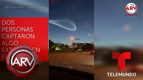 Extrañas luces captadas en el cielo de Miami en horas de la mañana Al