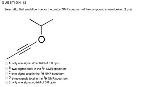 Solved The Below H Nmr Spectrum Corresponds To Which Chegg