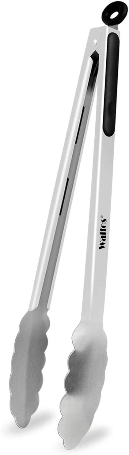 Walfos Locking Bbq Tongs Cm Extra Long Bbq Tongs Heavy Duty Grill