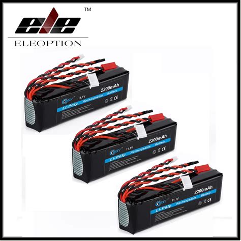 Eleoption 3 PCS Newest Power 11 1v 2200mah 20C Lithium Battery Li