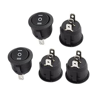 Uxcell 5Pcs AC 5A 250V 10A 125V On Off On 3 Position SPDT Boat Self