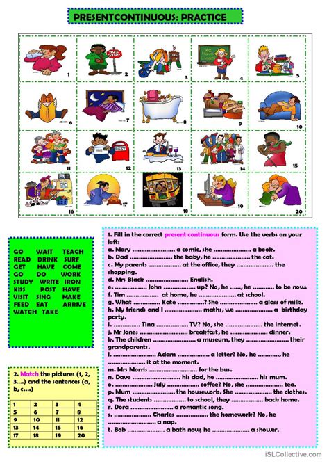 Present Continuous Practice English Esl Worksheets Pdf And Doc