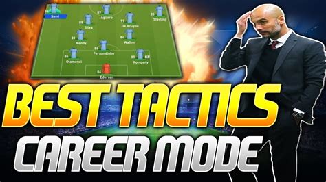 Best Career Mode Tactics Pep Guardiola Tactics Fifa 19 Youtube