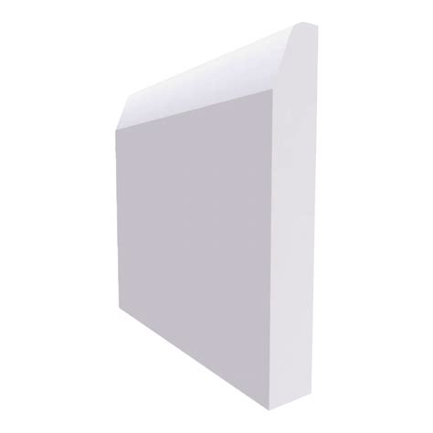 Chamfered Round Mdf Skirting Board White Primed Mm X Mm X Mm