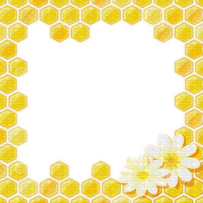 Honeycomb Frame Bee Cadre Nid D Abeille Free Png Picmix