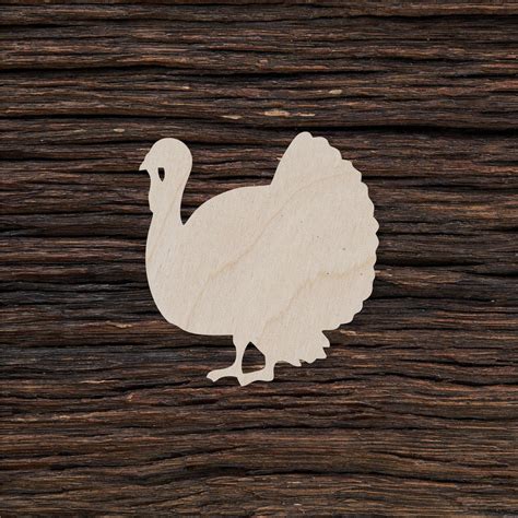 Wooden Turkey Shape For Crafts And Decoration Laser Cut Multiple Sizes