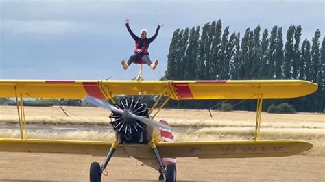 Lincolnshire Widow Braves Wing Walk To Raise Over 4k For Charity