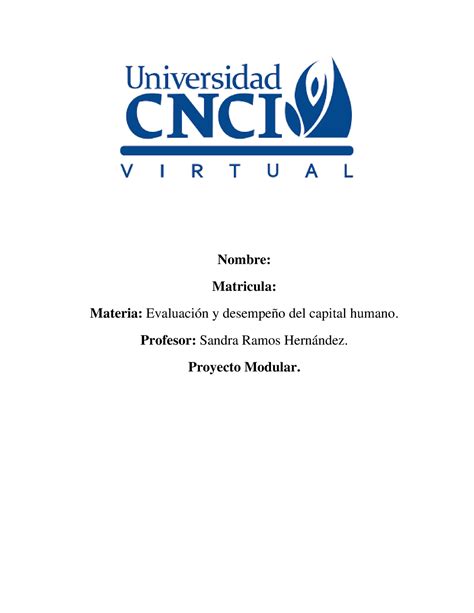 Evaluaci N Y Desempe O Del Capital Humano Fln A Profesor Sandra