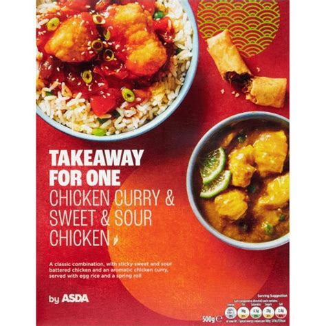 ASDA Takeaway For One Chicken Curry Sweet Sour 500g Compare