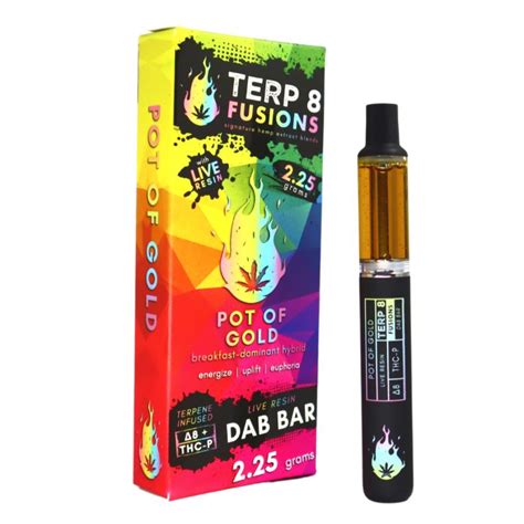 Terp 8 Delta 8 And Thc P Live Resin Disposable Vape Pen Pot Of Gold 2 25g