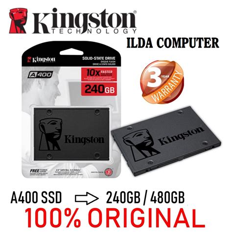 ଘ੭ Kingston A400 Sata 3 2 5 240gb 480gb New Ssd Ssd Shopee Philippines