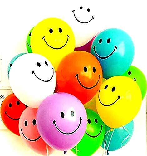 Hk Balloons Smiley Balloon Printed Face Expression Latex Balloon 100